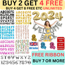 16" inch Alphabet A-Z Letter Number Foil Balloons NAME PARTY WEDDING BIRTHDAY UK