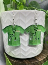 2.25 Silver-tone Acrylic Medical Scrub Dangle Earring Set New Free Ship B4632