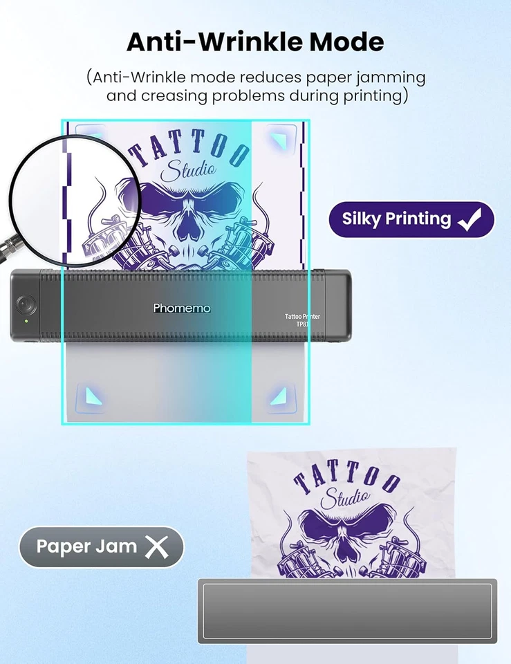 Phomemo TP81 Wireless Tattoo Template Printer New for Tattoo Artists & Beginners - Image 3 of 4