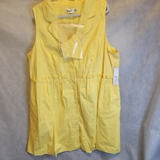Eliza J Paperbag Women's Waist Shirtdress in Yellow Size 22W