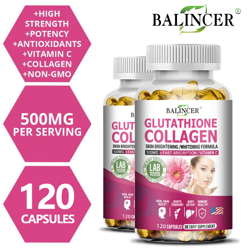 which is best collagen or glutathione Buy Glutathione Collagen Antioxidant With Vitamin C - Brightening  Anti-Aging Formula For Skin, Nails, Hair and Immune Support - 60 Capsules  in Dubai, UAE