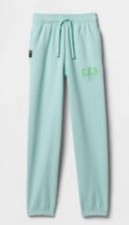 Gap Kids Disney Mickey Mouse Relaxed Logo Joggers Surf Blue Size XXL Nwts 40