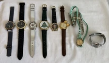VINTAGE WATCH LOT FOR PARTS OR REPAIR - UNTESTED CONDITION - LOT OF 8 WATCHES