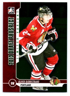 2012-13 In The Game Draft Oliver Bjorkstrand Rookie Emerald Parallel #/50 RC #57