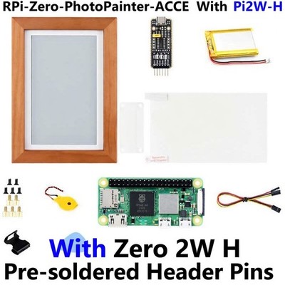 Raspberry Pi Zero Pi0 2W Digital Photo Frame 7.3inch E6 Full-Color E-Ink Screen