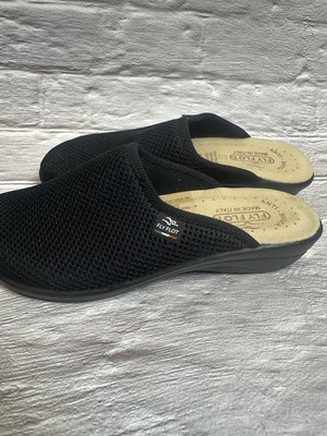 Fly Flot Mules Mesh Clogs Anti Shock Anatomic Slip On Shoe Black Women 37 Us 6.5