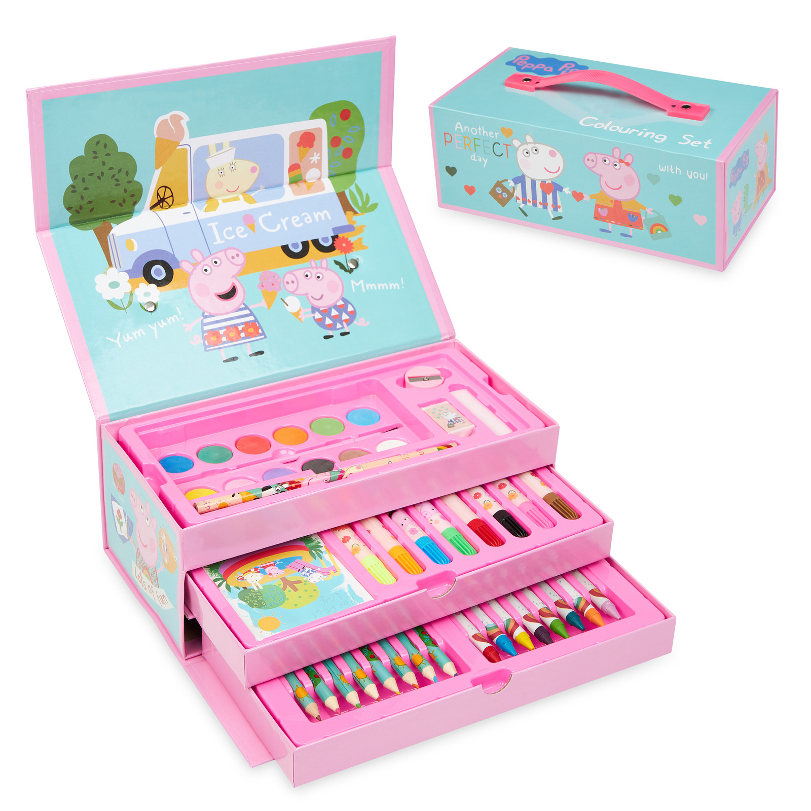 PeppaPig Art Set, Arts And Crafts For Kids, Colouring Sets For