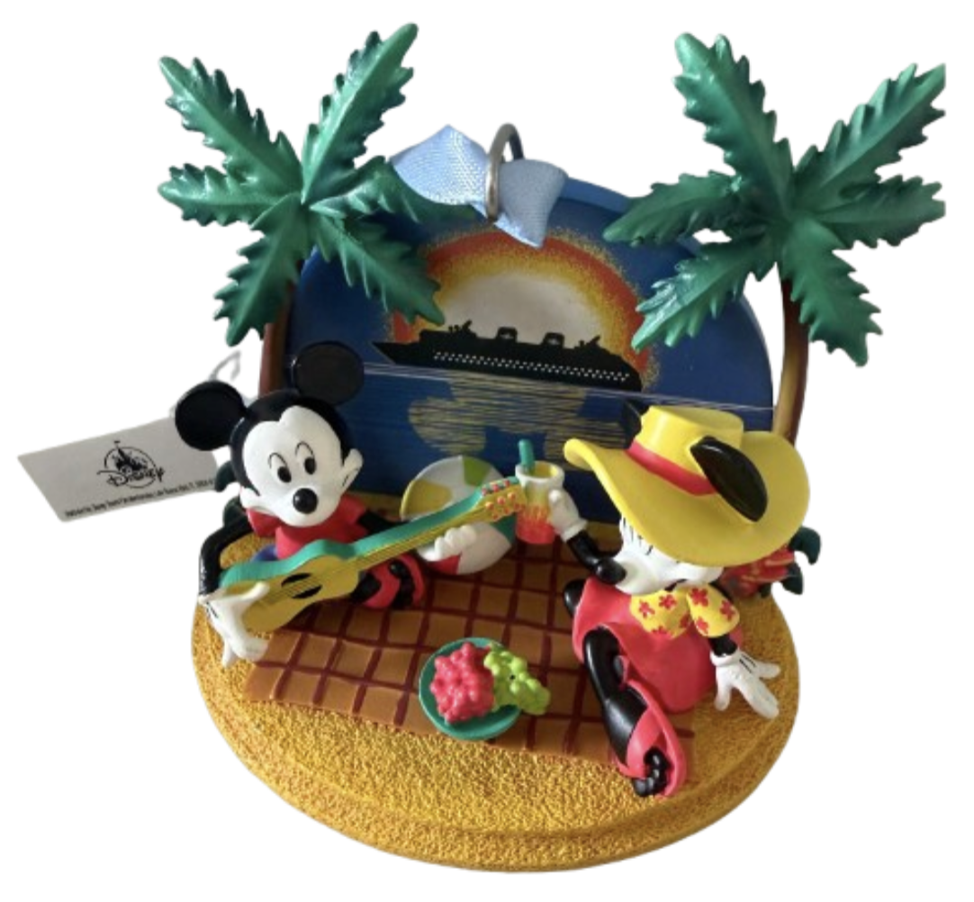 Disney Cruise Line Castaway Cay Mickey & Minnie Mouse Ornament New