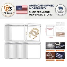 Sturdy 100 Pcs Waterproof PVC Jewelry Pouches - Perfect for Rings  Earrings