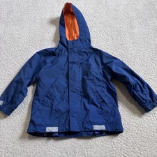 Hanna Andersson Outdoor Jacket Blue Hooded Full Zip Blue Unisex Kids 110 US 5