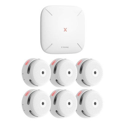 X-Sense FS61 RF-Rauchmelder-Set mit Basis SBS50 & Rauchmelder XS01-M 6 9 Stück