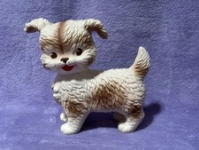 "Perro de juguete chirriante de goma de colección The Edward Mobley Co. años 60 6"" de alto chirridos"