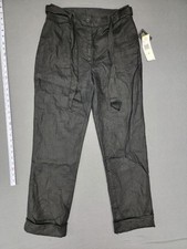 NWT 84 JONES NEW YORK Black Dress Pants Women's 4 Lined 100 LINEN Tie Belt
