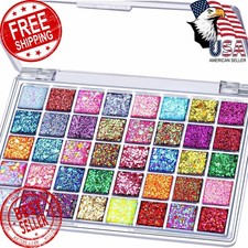 FANDAMEI 40 Colors Face Glitter, Face Paint Glitter Gel - Face Glitter for Wo...