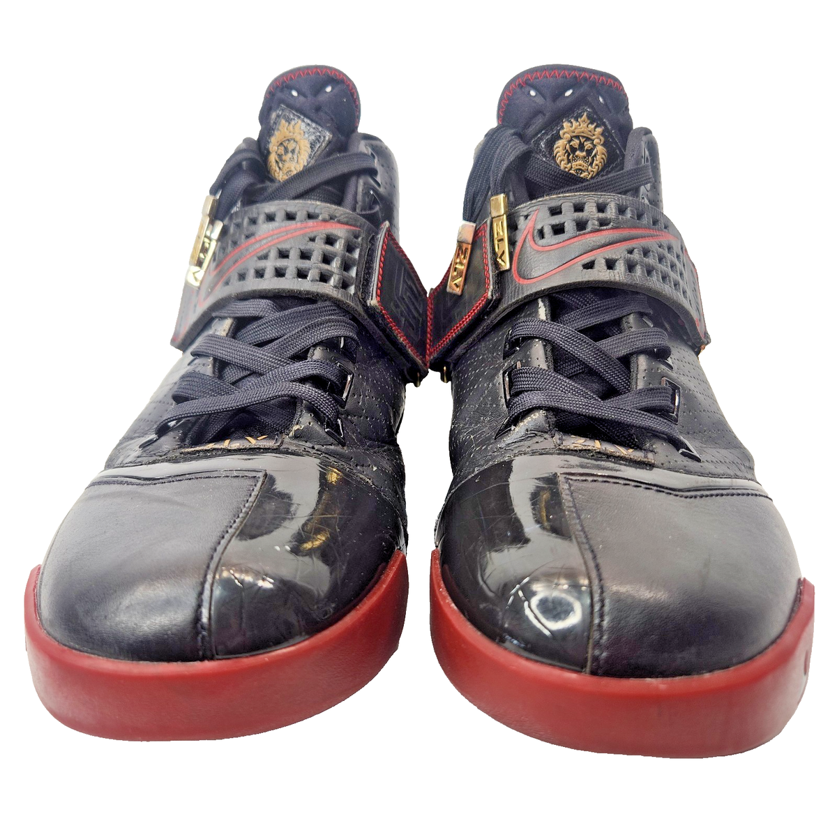 Size 9.5 - Nike Zoom LeBron 5 Black Varsity Crimson for sale