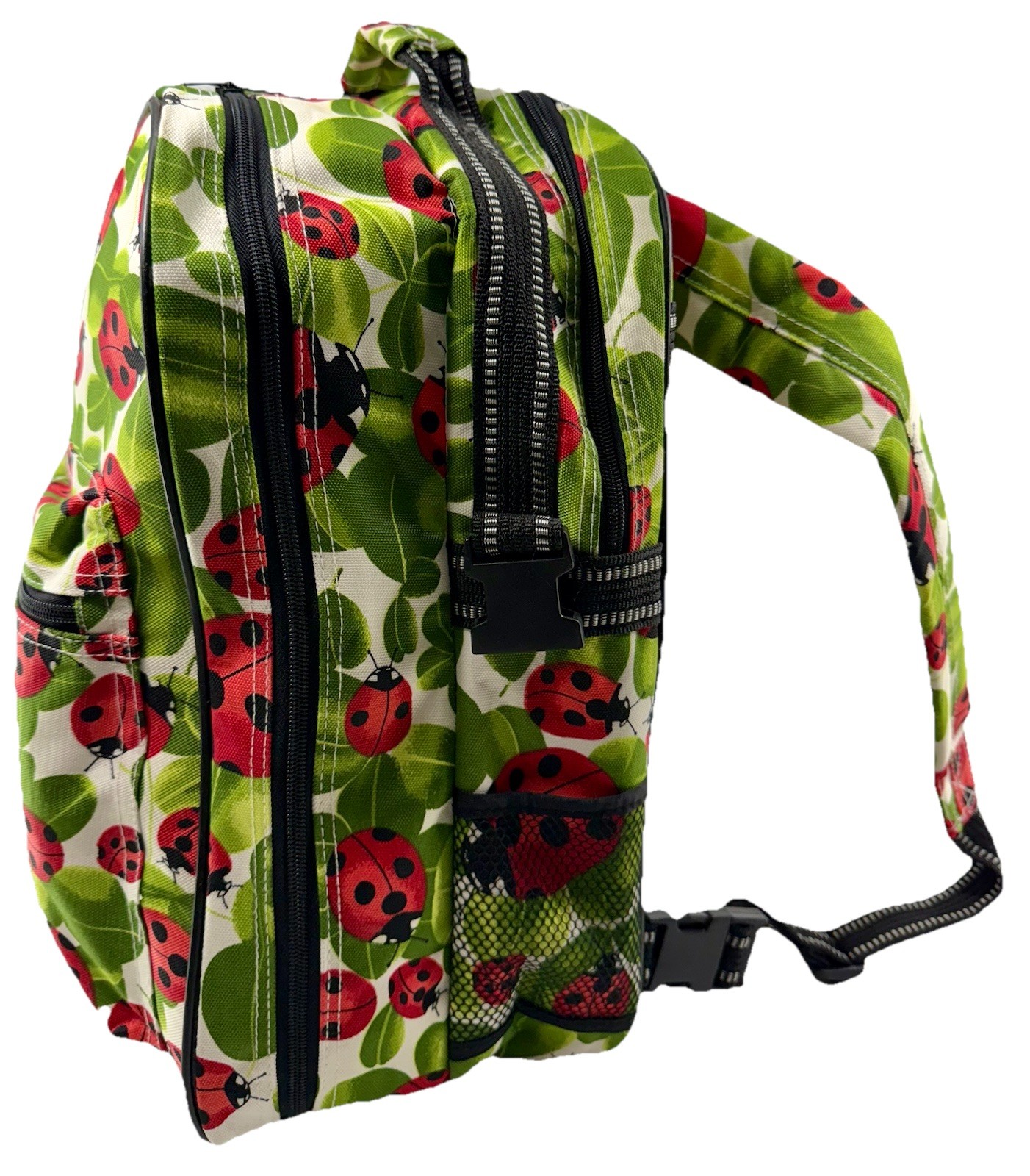 Vintage Ladybug Canvas Picnic Backpack w/ Cutting‎ Board, Cooler Unbranded Gift Ladybug Picnic Backpack Set w/ Cooler & Cutting Board Canvas  main image 2