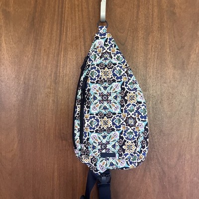 Vera Bradley Essential Sling Backpack with Pouch, Lisbon 