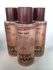 VICTORIA'S SECRET PINK VERY VANILLA BODY MIST 8.4 FL OZ EACH 3 