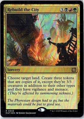 Rebuild the City March of the Machine: The Aftermath 43 FOIL Near Mint