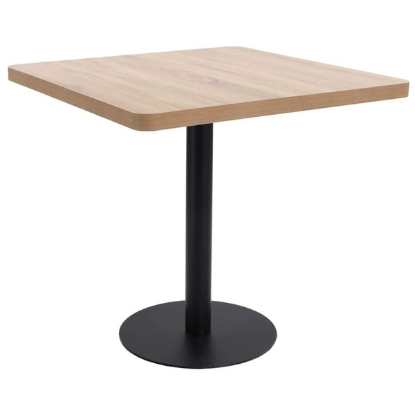 Bistrotisch Hellbraun 80X80 Cm Mdf-image