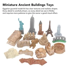 17PCS Mini World Building Model Playsets Famous Architecture Figurines Toys