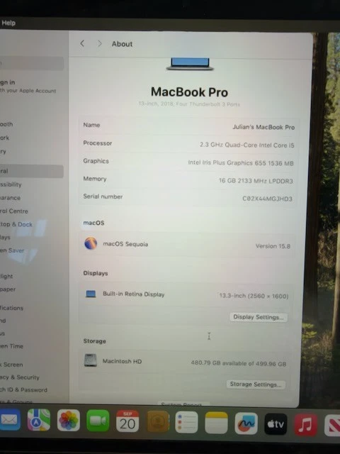 Apple MacBook Pro 13" 2018 · i5 · 16GB · 500GB, photo 4 of 5
