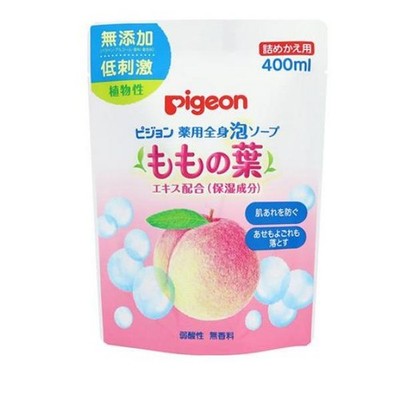 [Pigeon] [400mL] [Refill] Medicated Full-Body Foaming Soap (Peach Leaf)