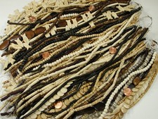 100 Strands 15" Assorted India Handmade Water Buffalo Bone Beads Bulk LA-1   