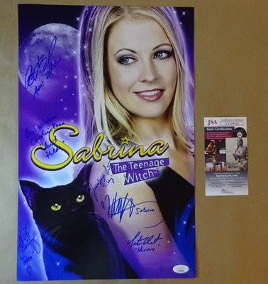 Sabrina The Teenage Witch 11''x17'' Photo Signed by 6 - Complete Cast - JSA COA