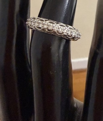 Tacori IV  Sterling Silver CZ Diamonique Ring