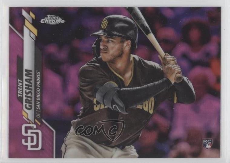 2020 Topps Chrome Pink Refractor Trent Grisham #101 8b5
