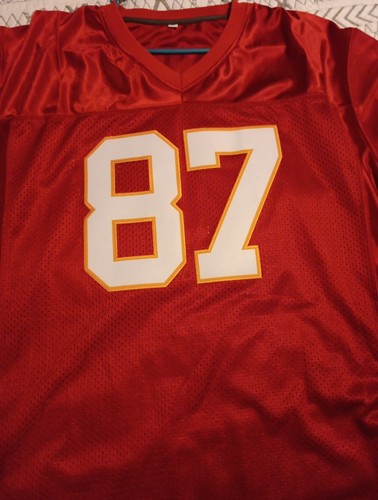 Travis Kelce Kansas City Chiefs #87 Maillot de joueur à domicile pour enfant 4-7 ans Rouge, Rouge, 5-6
