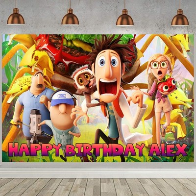 Cloudy with a Chance of Meatballs Party Supplies Personalised Custom Banner