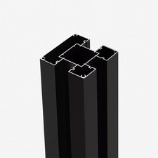 WPC Sichtschutz Zaun Aluminium Pfosten Stecksystem 240 x 7 x 7 cm, mit Zubehör