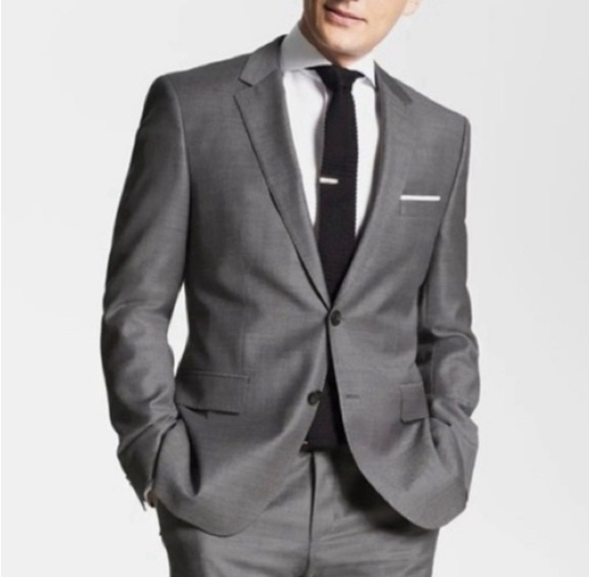 Men's Hugo Boss James 4 Sharp 6 Gray Wool Sport Coat Jacket Blazer 42L