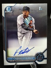 2022 Bowman Federico Polanco Chrome Auto 1st Prospect #CPA-FP Marlins