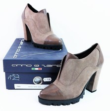 WOMENS SHOES YEAR ZERO F900 40 CALFSKIN SUEDE HEEL 9 LEATHER ANKLE BOOT