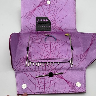 Addi Click Interchangeable Knitting Needle Set Incomplete Pink Case