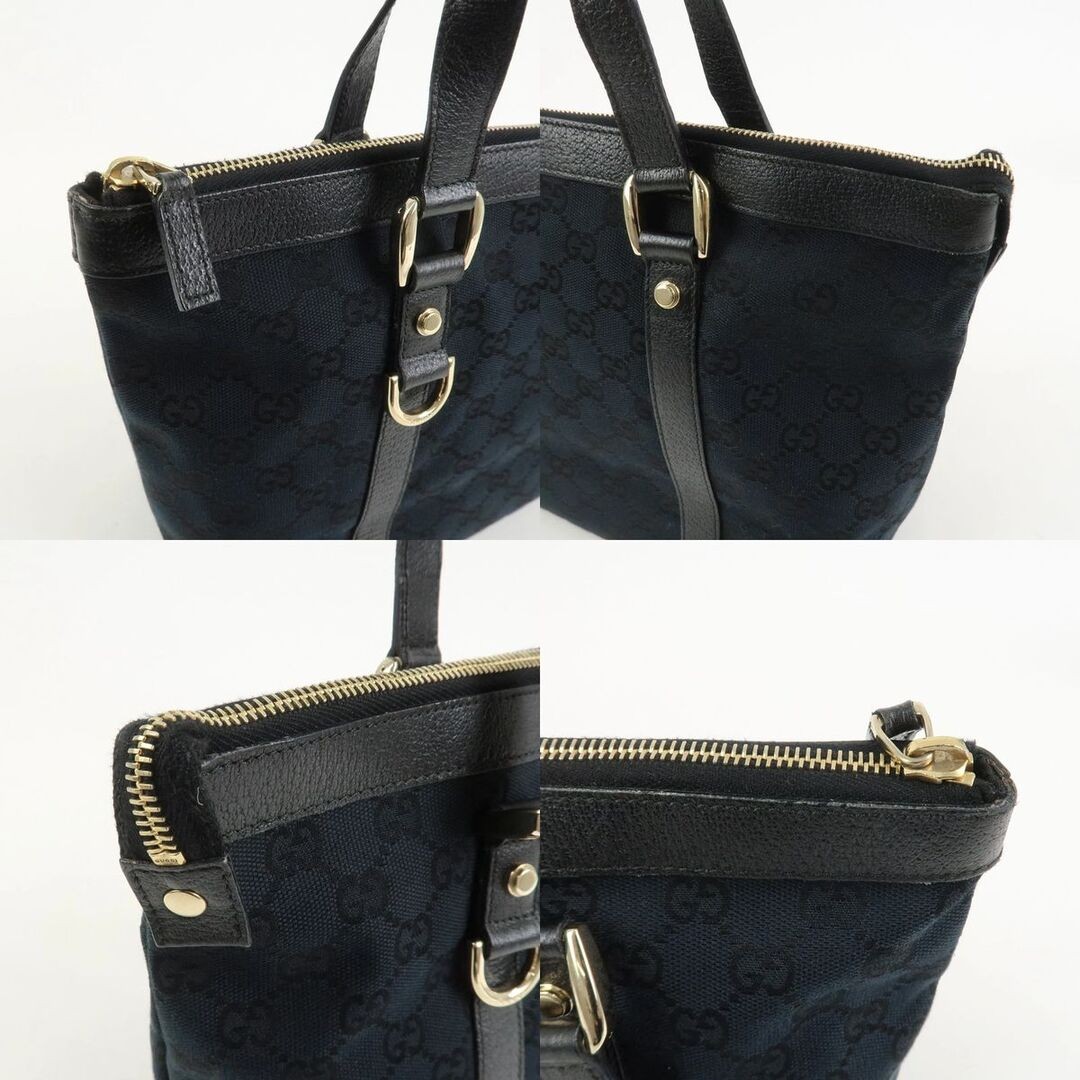 Gucci Abbey GG Canvas Leather Tote Shoulder Bag Black Used thumbnail 8