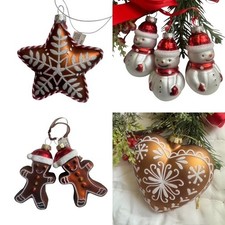 Holiday Lane ORNAMENTS Choose Heart Star Snowmen Gingerbread Men NEW