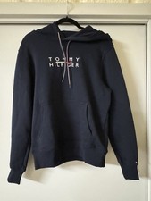Tommy Hilfiger Hoodie Mens Small Navy Logo Pullover Sweatshirt NWT