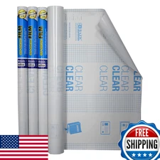 BAZIC Clear Self-Adhesive Book Cover Protector Roll 17.5"x4yd for Hardcover/Pape