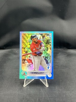 2022 Topps Series 1 1st Edition Travis D'Arnaud Blue Foil /5 #4 BRAVES