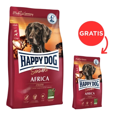 HAPPY DOG Supreme africa Trockenfutter für Hunde 12.5 kg + 1 kg GRATIS