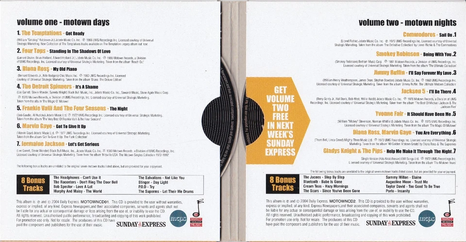 MOTOWN ( SUNDAY EXPRESS Newspaper Double Album ) - Bild 2 von 3