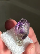 Amethyst, partially skeletal scepter crystal, Little Gem mine, MT, USA