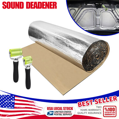 Heat Shield Insulation Sound Deadener & Roller Kit Noise-killer Mat 60''x40''x3/8''