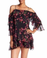 £400 Alice & Olivia Mini Dress, Alice + Olivia Silk Blend Short Ruffle Dress