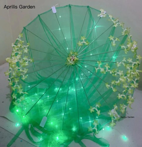 Ombrellone decorativo in filo LED panno di seta pizzo ombrellone da spiaggia principessa - Foto 40 di 42