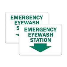 Emergency Eyewash Station Plastic Sign with Self-Adhesive Tape Easy Installation